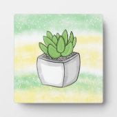 Plaque Photo Succulent à main (Devant)