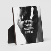 Plaque Photo Sueur, temps, dévotion entraînement féminin Motiva (Recto)