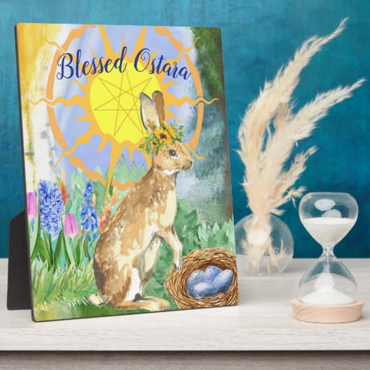 Plaque Photo Sun Shine Ostara Rabbit Autel Wiccan (Côté)