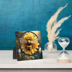 Plaque Photo Sunflower Bee Dreamcatcher,