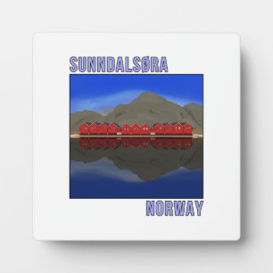 Plaque Photo Sunndalsora Norvège Scandinave