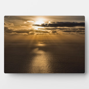 Plaque Photo Sunrise above the Atlantic ocean