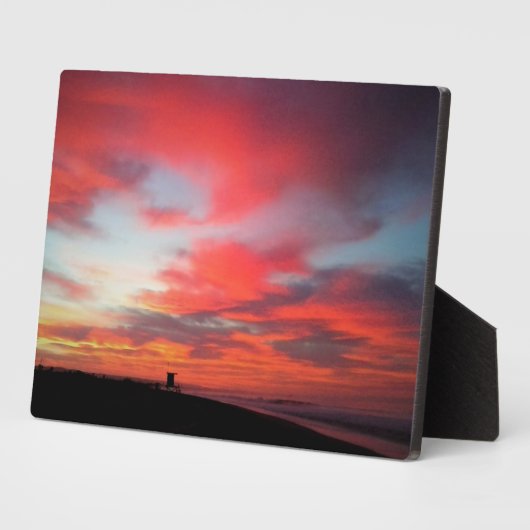 Plaque Photo Sunrise at Newport Beach (Côté)