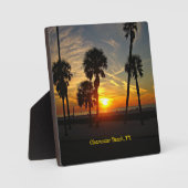 Plaque Photo Sunset de Clearwater Beach (Recto)