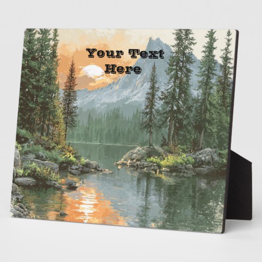 Plaque Photo Sunset Lake (Côté)
