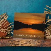 Plaque Photo Sunset on Fox Lake; Customizable (Côté)