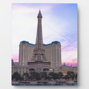 Plaque Photo Sunset Paris Las Vegas Tour Eiffel Fake
