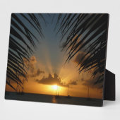 Plaque Photo Sunset Through Palm Fronds (Côté)