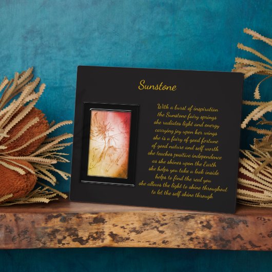 Plaque Photo Sunstone Crystal Fairy (Côté)