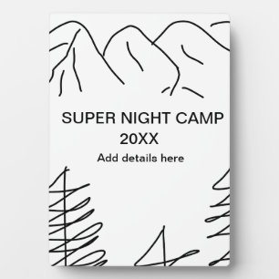 Plaque Photo Super camp été hiver ajouter nom année voyage vacc