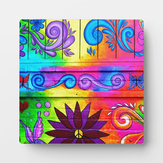 Plaque Photo super hippie amour de paix (Devant)