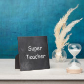 Plaque Photo Super Teacher Chalkboard (Insitu)