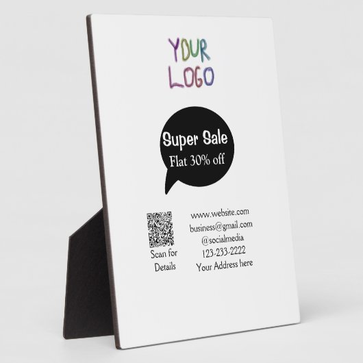 Plaque Photo super-vente escompte d'entreprise numérisation cod (Côté)