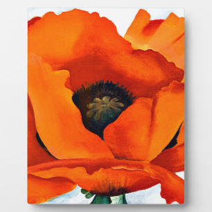 Plaque Photo Superbe Georgia O'Keeffe Red Poppy