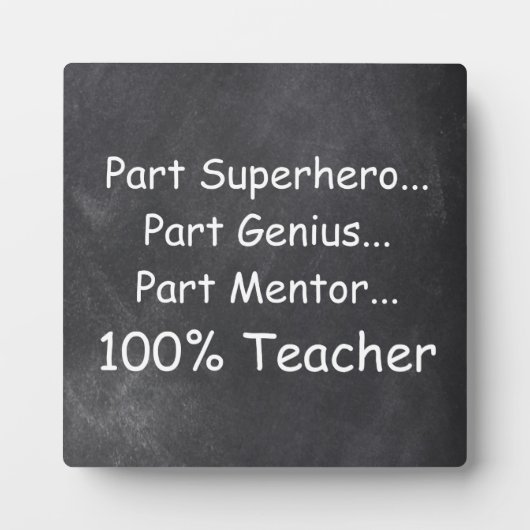 Plaque Photo Superhero Genius Mentor Enseignant Idée cadeau (Devant)