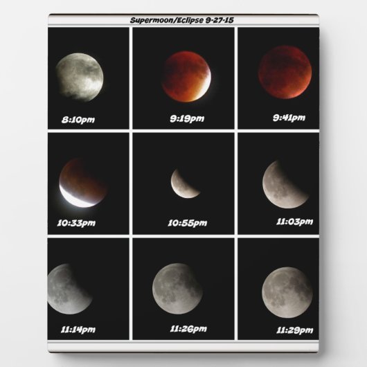 Plaque Photo Supermoon & Eclipse (Devant)