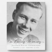 Plaque Photo Superposition de photo simple In Loving Memory Nom (Devant)