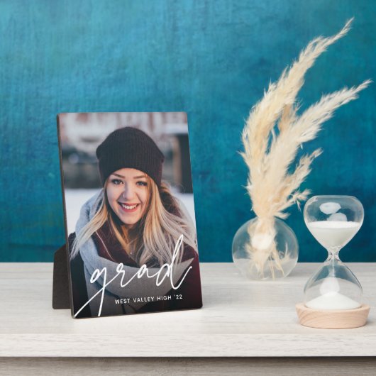 Plaque Photo Superposition de script Grad | Graduation photo ve (Côté)