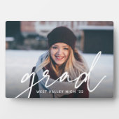 Plaque Photo Superposition de script Grad | Photo de graduation (Devant)