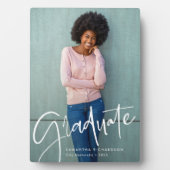 Plaque Photo Superposition de script tendance | Photo de diplôm (Devant)