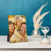 Plaque Photo Superposition de texte simple et élégante (Côté)