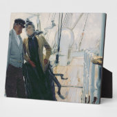 Plaque Photo Sur le pont (huile sur toile) (Côté)