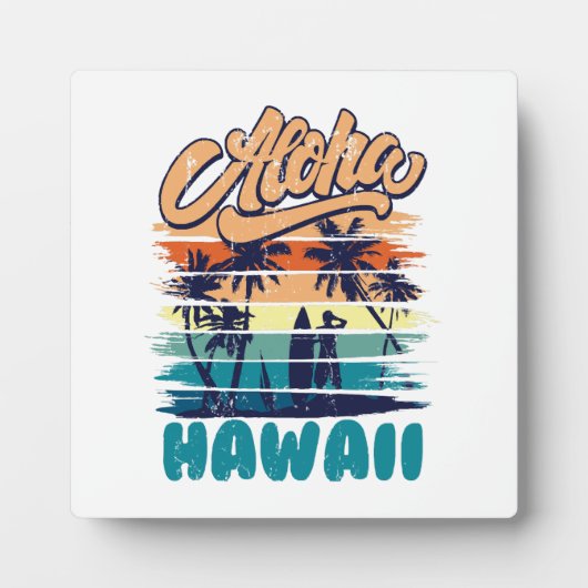 Plaque Photo Surf - Aloha Hawaï (Devant)