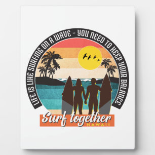 Plaque Photo Surf ensemble - Garder votre solde