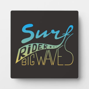 Plaque Photo Surf Rider Big Waves
