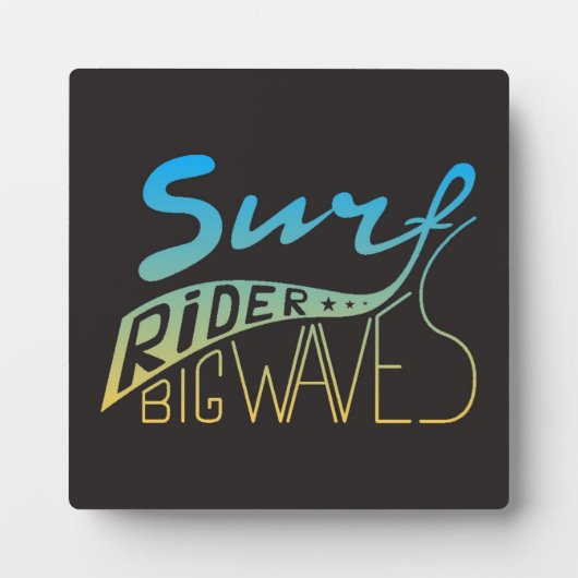 Plaque Photo Surf Rider Big Waves (Devant)