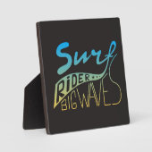 Plaque Photo Surf Rider Big Waves (Recto)