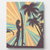 Plaque Photo Surfer Girl (Devant)