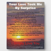 Plaque Photo Surprise Love Poem Ocean EASEL (Devant)