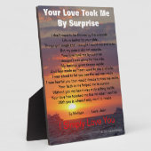 Plaque Photo Surprise Love Poem Ocean EASEL (Côté)