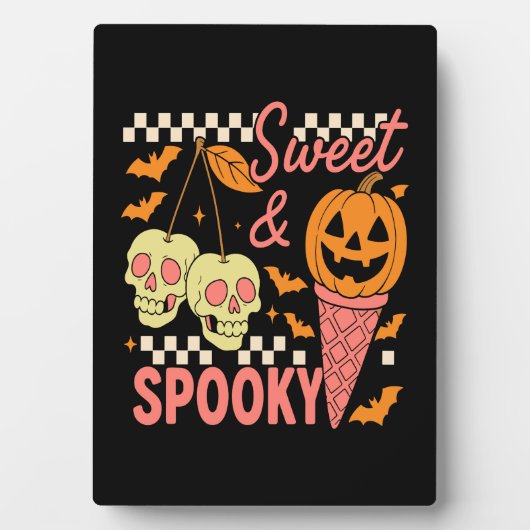 Plaque Photo Sweet and Spooky Cute Halloween (Devant)