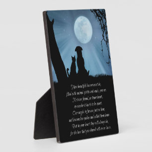 Plaque Photo Sweet Pet Memorial Poem Dog and Cat