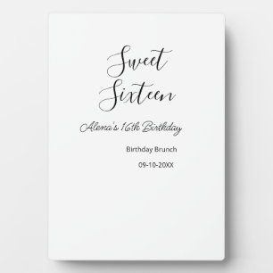 Plaque Photo Sweet sixteen anniversaire brunch 16e anniversaire