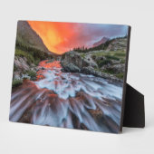 Plaque Photo Swiftcurrent Falls | Parc national de Glacier Mont (Côté)