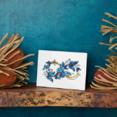 Plaque Photo Symbol Infinity of Blue Morpho Butterflies (Côté)