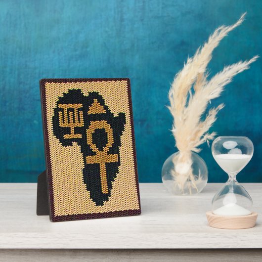 Plaque Photo Symbole Adinkra d'Ankh Afrique Imprimer Crochet Ar (Côté)
