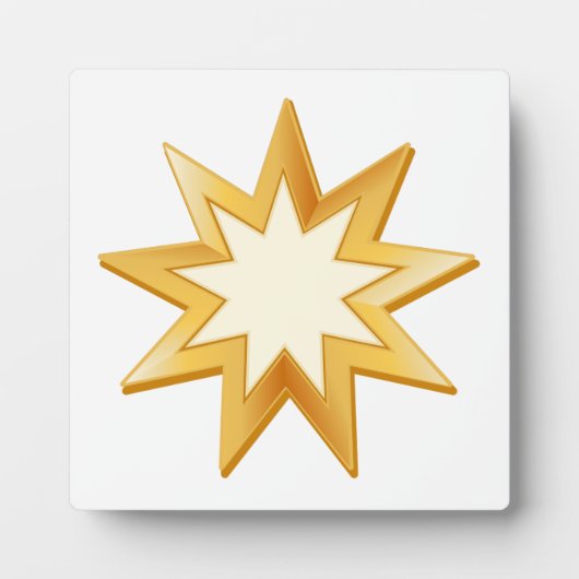 Plaque Photo Symbole baha'i (Devant)