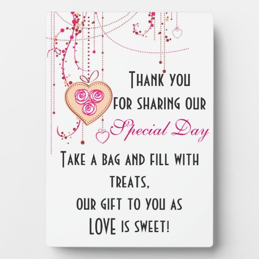 Plaque Photo Symbole buffet de bonbons (Devant)