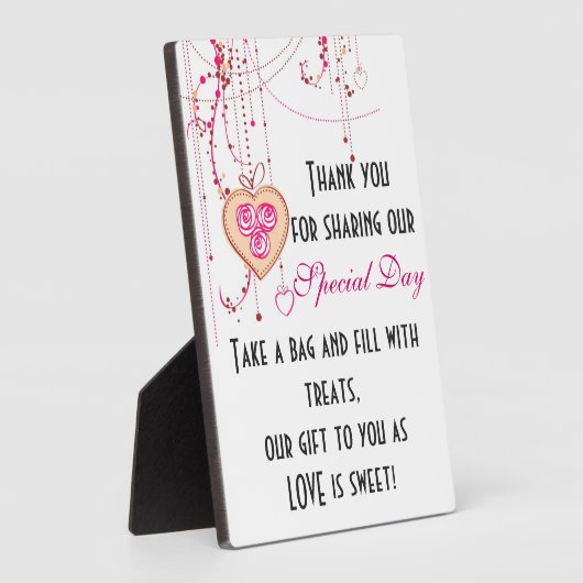 Plaque Photo Symbole buffet de bonbons (Côté)