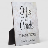 Plaque Photo Symbole Cadeaux & Cartes de Réflexions Blanches (Côté)