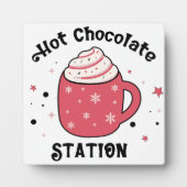 Plaque Photo Symbole Chocolat Chaud Station Vibes Rétro (Devant)