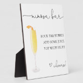 Plaque Photo Symbole de boisson de la barre Mimosa (Côté)