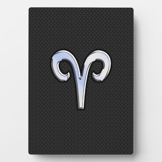Plaque Photo Symbole de Chrome Like Aries Zodiac (Devant)