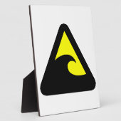 Plaque Photo Symbole de danger du tsunami (Côté)