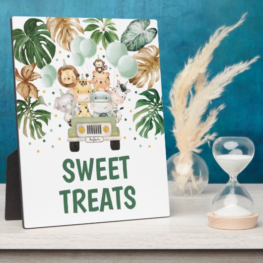 Plaque Photo Symbole de fête des animaux de Safari tropical (Côté)