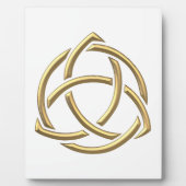 Plaque Photo Symbole de la Sainte Trinité "3D" d'or 2 (Devant)